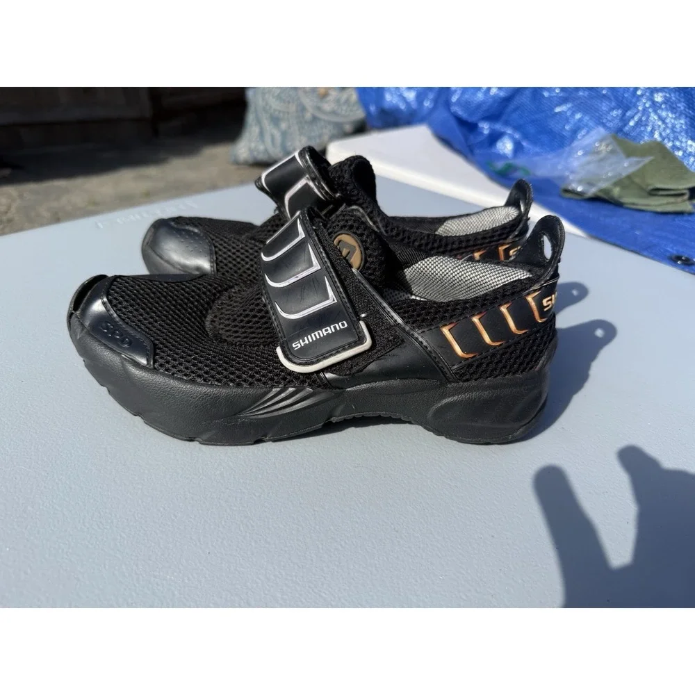 Shimano SPD Womens Black Mesh Slip On Strap Cycling Riding Shoes Size 5